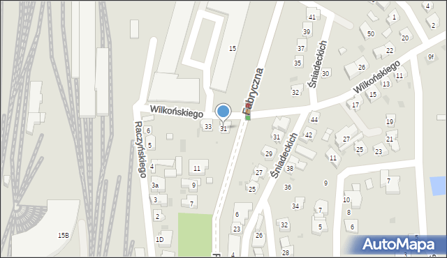 Leszno, Wilkońskiego Augusta, 31, mapa Leszno