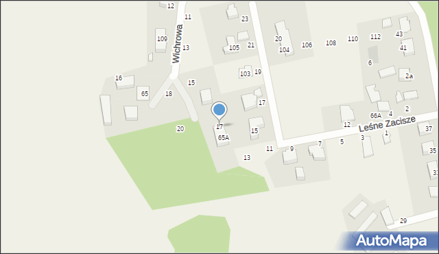 Leźno, Wichrowa, 22, mapa Leźno