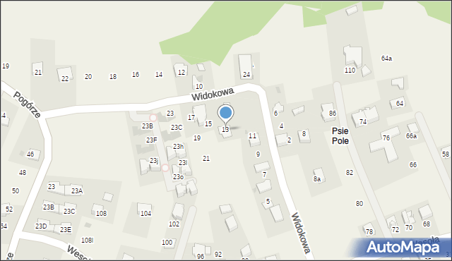 Libertów, Widokowa, 13, mapa Libertów