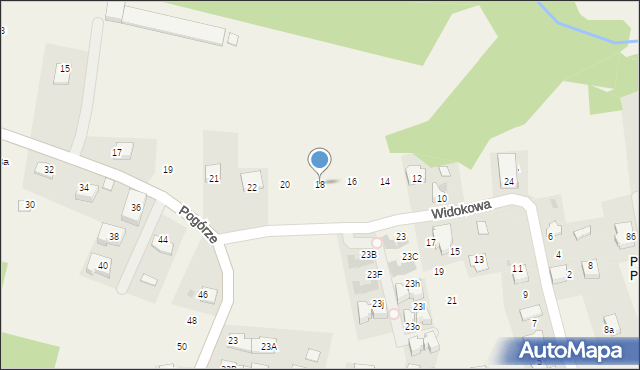 Libertów, Widokowa, 18, mapa Libertów