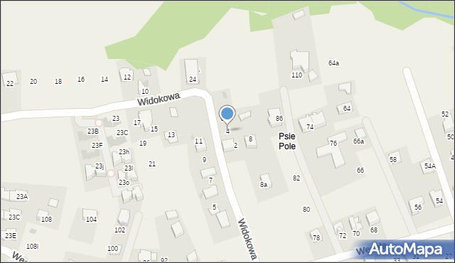 Libertów, Widokowa, 4, mapa Libertów