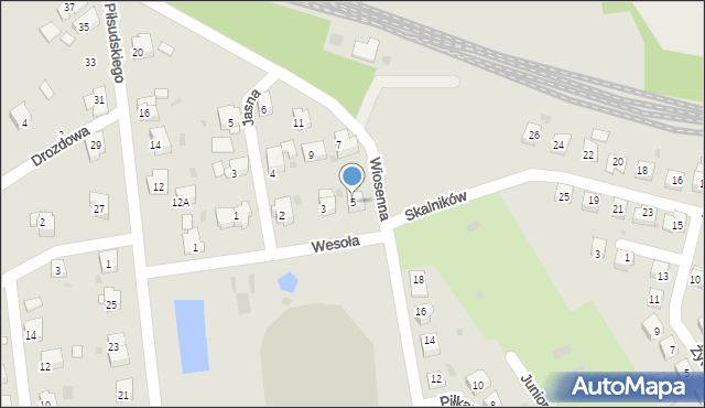 Libiąż, Wiosenna, 5, mapa Libiąż