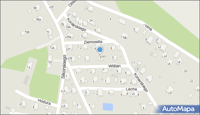 Libiąż, Wiślan, 3, mapa Libiąż