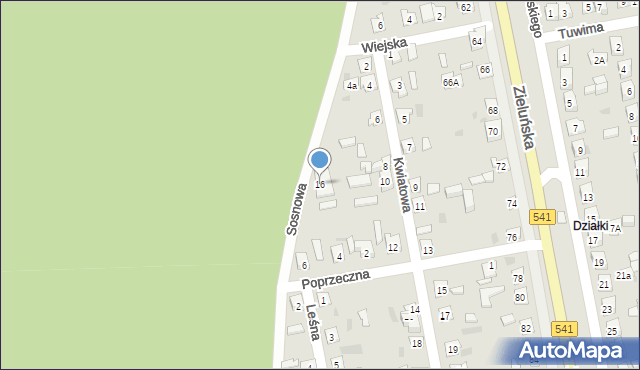 Lidzbark, Wiejska, 16, mapa Lidzbark