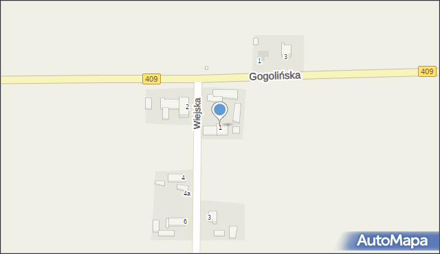 Ligota Dolna, Wiejska, 1, mapa Ligota Dolna