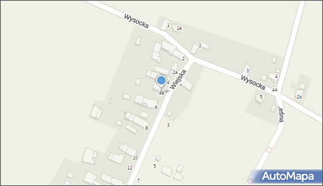 Ligota Górna, Wiejska, 4a, mapa Ligota Górna