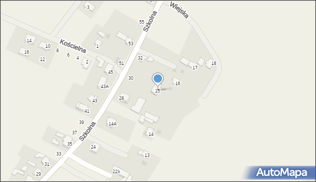 Ligota Łabędzka, Wiejska, 15, mapa Ligota Łabędzka