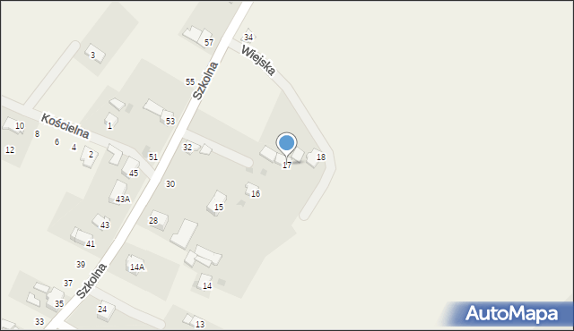 Ligota Łabędzka, Wiejska, 17, mapa Ligota Łabędzka