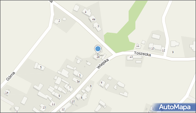 Ligota Toszecka, Wiejska, 1a, mapa Ligota Toszecka
