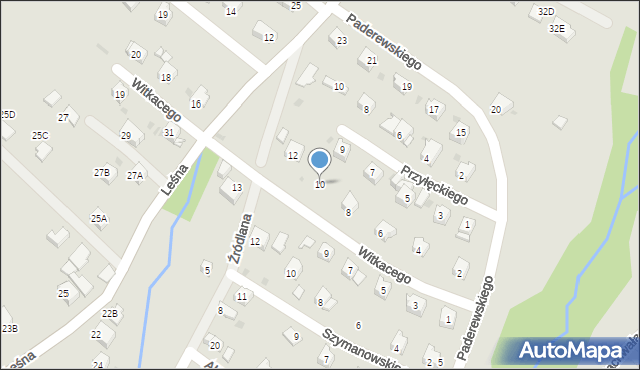 Limanowa, Witkacego Stanisława, 10, mapa Limanowa