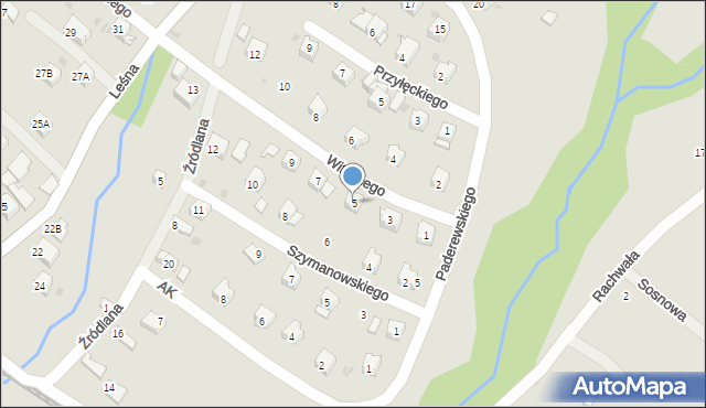 Limanowa, Witkacego Stanisława, 5, mapa Limanowa