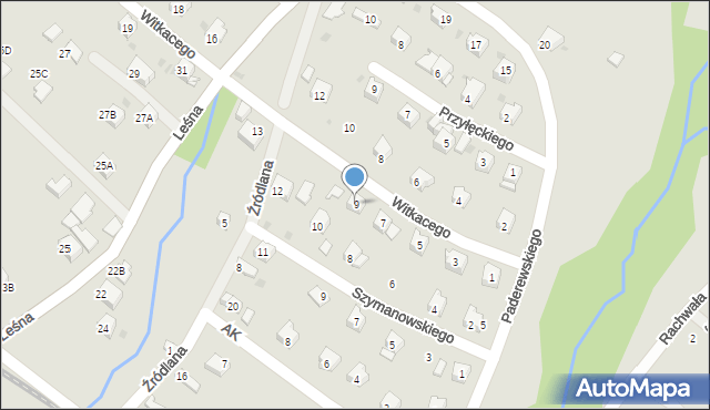 Limanowa, Witkacego Stanisława, 9, mapa Limanowa
