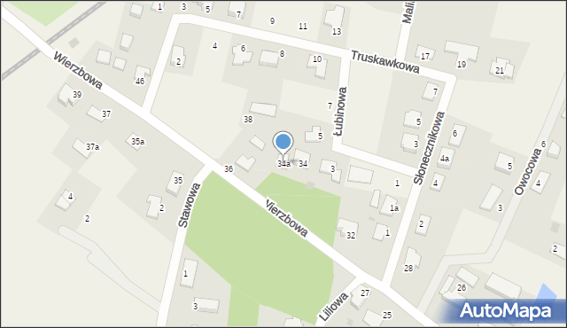 Lipniki, Wierzbowa, 34a, mapa Lipniki