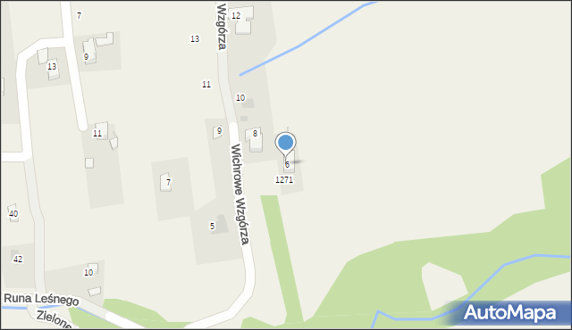 Lipowa, Wichrowe Wzgórza, 6, mapa Lipowa