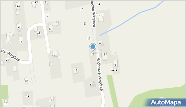 Lipowa, Wichrowe Wzgórza, 9, mapa Lipowa