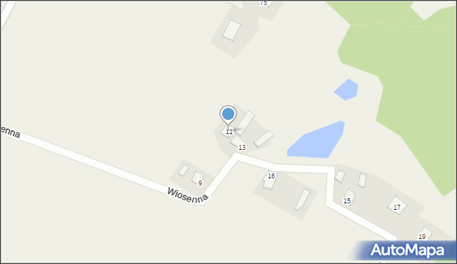 Lipowiec, Wiosenna, 11, mapa Lipowiec