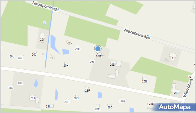 Lipowo, Wierzbowa, 26E, mapa Lipowo