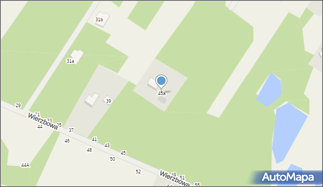 Lipowo, Wierzbowa, 45a, mapa Lipowo