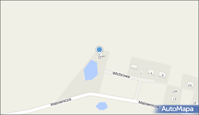 Lisewiec, Wichrowa, 12, mapa Lisewiec