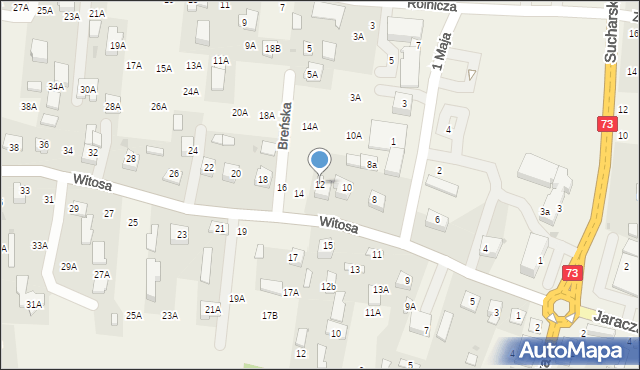 Lisia Góra, Witosa Wincentego, 12, mapa Lisia Góra