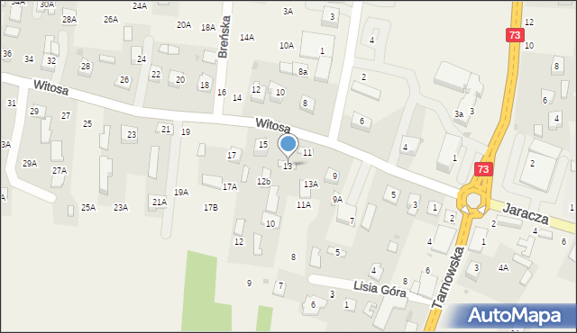 Lisia Góra, Witosa Wincentego, 13, mapa Lisia Góra