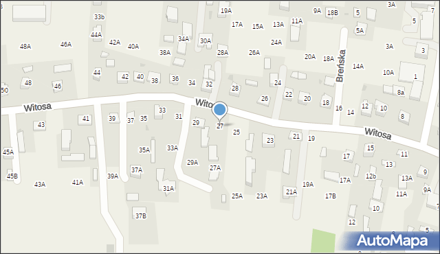 Lisia Góra, Witosa Wincentego, 27, mapa Lisia Góra