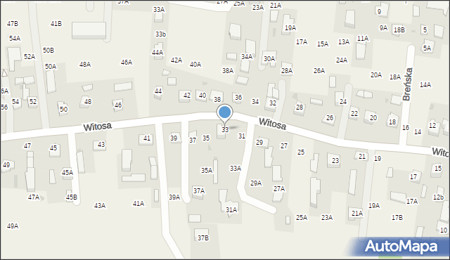 Lisia Góra, Witosa Wincentego, 33, mapa Lisia Góra