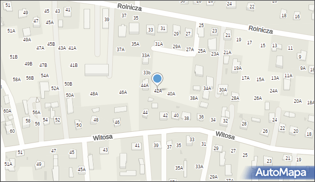 Lisia Góra, Witosa Wincentego, 42A, mapa Lisia Góra
