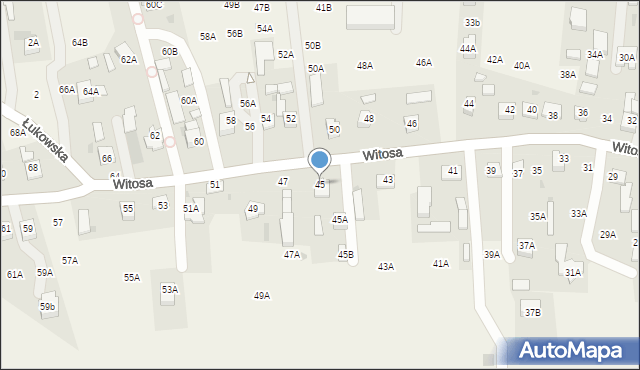 Lisia Góra, Witosa Wincentego, 45, mapa Lisia Góra