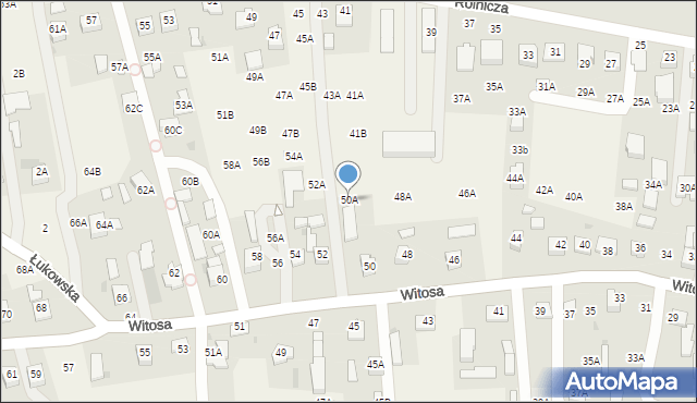 Lisia Góra, Witosa Wincentego, 50A, mapa Lisia Góra