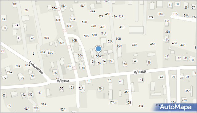 Lisia Góra, Witosa Wincentego, 56A, mapa Lisia Góra