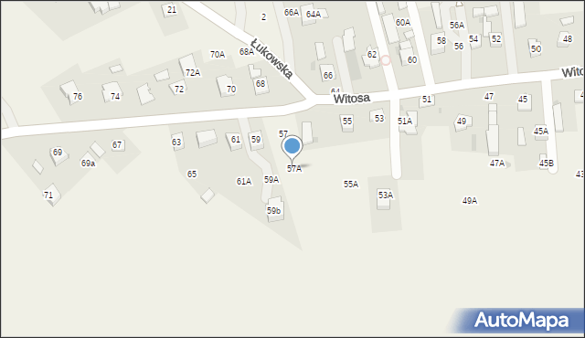 Lisia Góra, Witosa Wincentego, 57A, mapa Lisia Góra