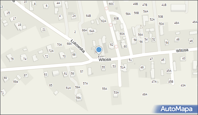 Lisia Góra, Witosa Wincentego, 64, mapa Lisia Góra