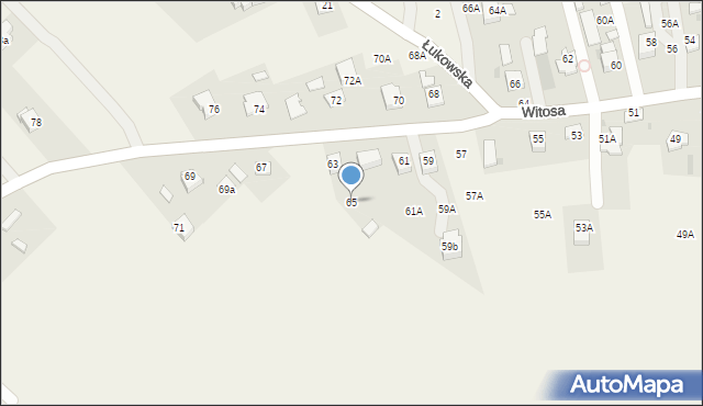 Lisia Góra, Witosa Wincentego, 65, mapa Lisia Góra