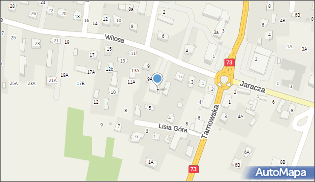 Lisia Góra, Witosa Wincentego, 7, mapa Lisia Góra