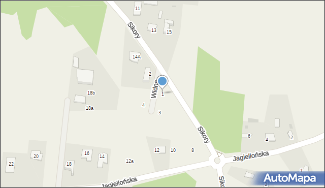 Liszyno, Widna, 1, mapa Liszyno
