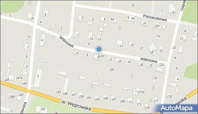 Łochów, Wiśniowa, 10, mapa Łochów