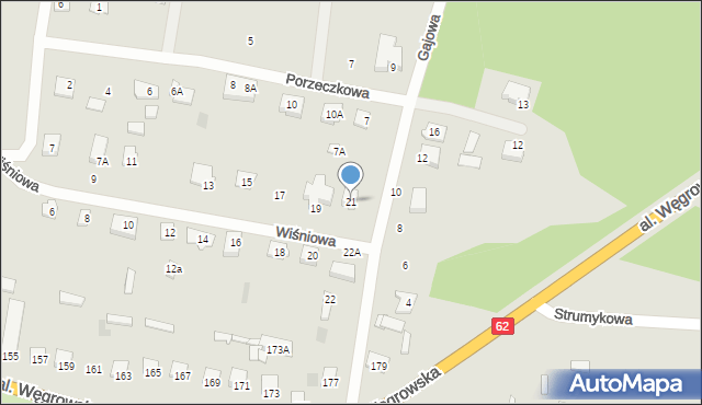 Łochów, Wiśniowa, 21, mapa Łochów