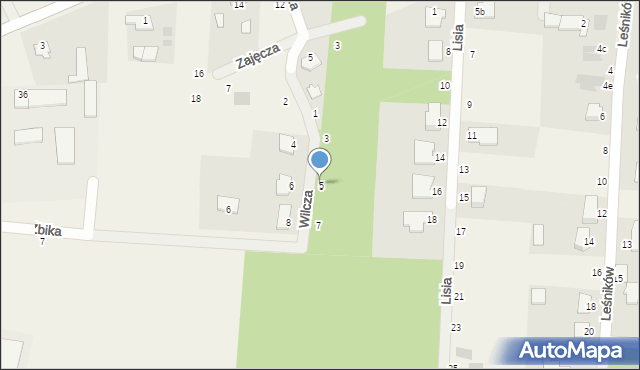 Łochowice, Wilcza, 5, mapa Łochowice