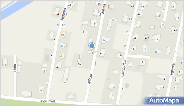 Łochowo, Wilcza, 3, mapa Łochowo