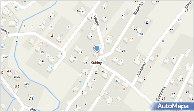 Łodygowice, Widok, 1, mapa Łodygowice