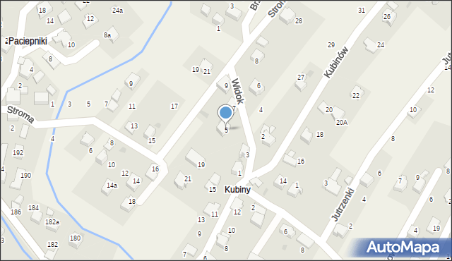 Łodygowice, Widok, 5, mapa Łodygowice