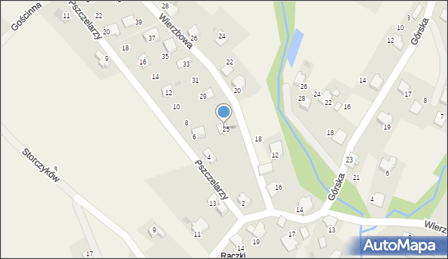 Łodygowice, Wierzbowa, 27, mapa Łodygowice