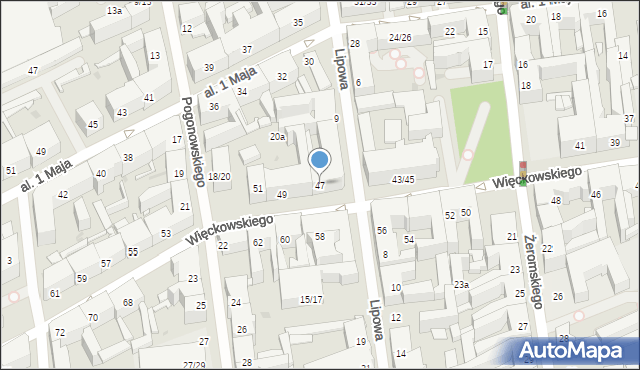 Łódź, Więckowskiego Stanisława, płk. dr., 47, mapa Łodzi