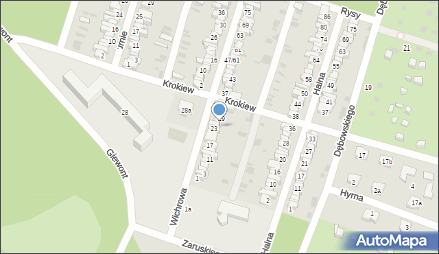 Łódź, Wichrowa, 25, mapa Łodzi