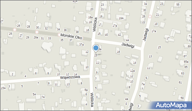 Łódź, Wiślicka, 13, mapa Łodzi