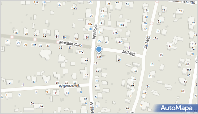 Łódź, Wiślicka, 13a, mapa Łodzi