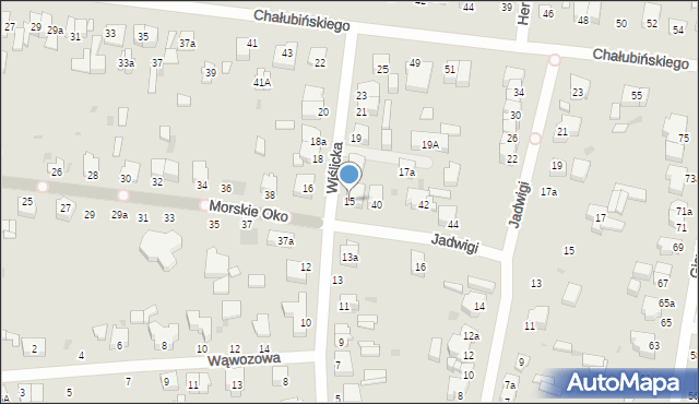Łódź, Wiślicka, 15, mapa Łodzi