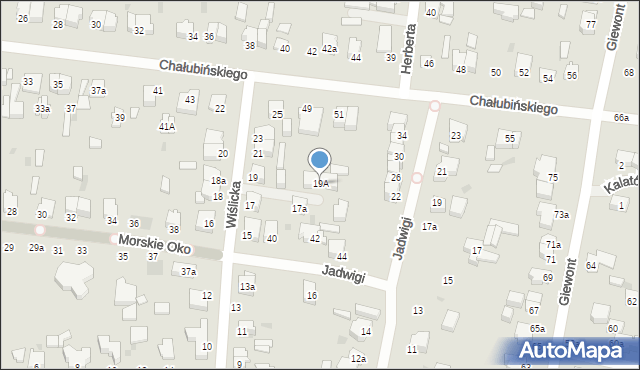 Łódź, Wiślicka, 19A, mapa Łodzi