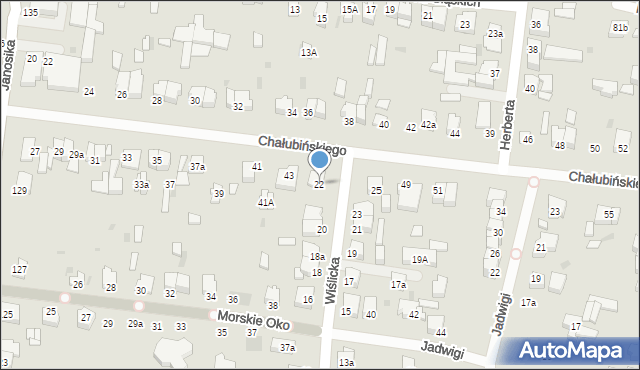 Łódź, Wiślicka, 22, mapa Łodzi
